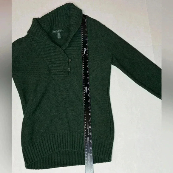 Lauren Ralph‎ Lauren Jeans Co. Women's Knit Sweater Green Cowl Neck Size Small - Picture 5 of 6